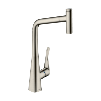 HansGrohe Metris Select M71 Tek Kollu Eviye Bataryası 320, Çekilebilir Gaga, 1Jet, Sbox - 73803800 - HANSGROHE
