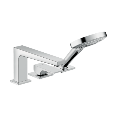 HansGrohe Metropol 3 - Delikli Küvet Kenarı Tek Kollu Banyo Bataryası Çubuk Volan İle - 32551000 - HANSGROHE