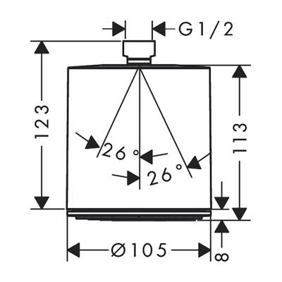 HansGrohe Pulsify S Tepe Duşu 105 1Jet Ecosmart+ - 24132700 - HANSGROHE (1)