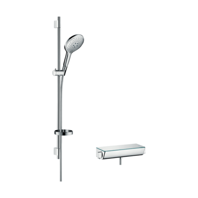 HansGrohe Raindance Select S Aplike Duş Sistemi 150 3Jet, Ecostat Select Termostat Ve 90 Cm Duş Barı İle - 27037000 - HANSGROHE