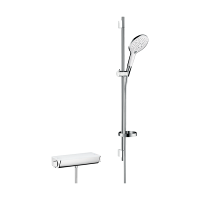 HansGrohe Raindance Select S Aplike Duş Sistemi 150 3Jet, Ecostat Select Termostat Ve 90 Cm Duş Barı İle - 27037400 - HANSGROHE
