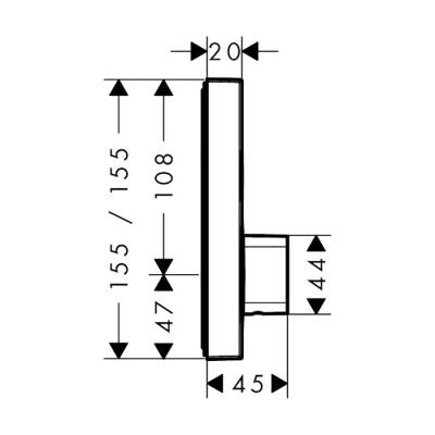 HansGrohe Showerselect Batarya Ankastre Montaj, 2 Çıkış İçin - 15768000 - HANSGROHE (1)