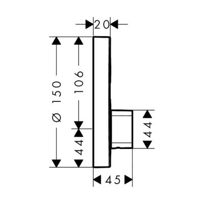 HansGrohe Showerselect S Batarya Ankastre Montaj, 1 Çıkış İçin - 15747000 - HANSGROHE (1)