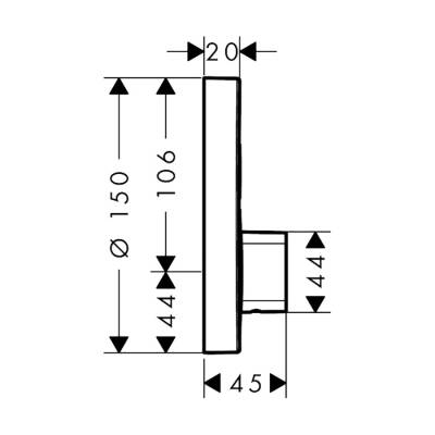 HansGrohe Showerselect S Batarya Ankastre Montaj, 2 Çıkış İçin - 15748000 - HANSGROHE (1)