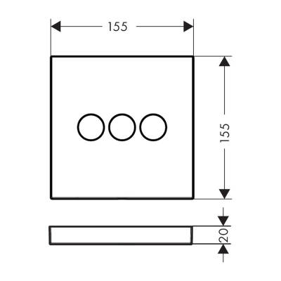 HansGrohe Showerselect Valf Ankastre Montaj, 3 Çıkış İçin - 15764140 - HANSGROHE (1)