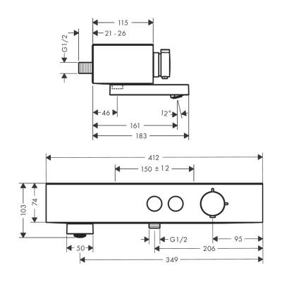 HansGrohe Showertablet Select Banyo Termostatı 400 Aplike Montaj - 24340000 - HANSGROHE (1)