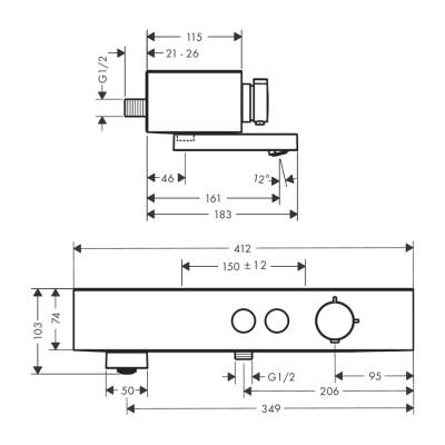 HansGrohe Showertablet Select Banyo Termostatı 400 Aplike Montaj - 24340700 - HANSGROHE (1)