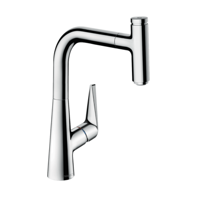 HansGrohe Talis Select M51 Tek Kollu Eviye Bataryası 220, Çekilebilir Gaga, 1Jet - 72822000 - HANSGROHE