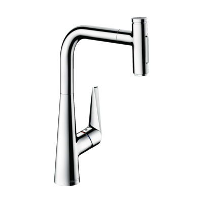 HansGrohe Talis Select M51 Tek Kollu Eviye Bataryası 300, Çekilebilir El Duşu, 2Jet, Sbox - 73867000 - HANSGROHE