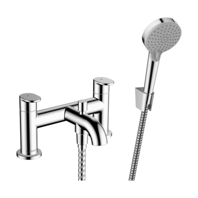 HansGrohe Vernis Blend 2 - Delikli Küvet Kenarı Banyo Bataryası Yönlendirme Valfi Ve Vernis Blend Vario El Duşu İle - 71461000 - HANSGROHE