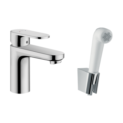 HansGrohe Vernis Blend Tek Kollu Lavabo Bataryası 100 Bidette El Duşu Ve 160 Cm Duş Hortumu İle - 71215000 - HANSGROHE