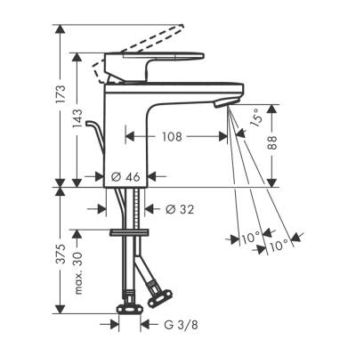 HansGrohe Vernis Blend Tek Kollu Lavabo Bataryası 100 Kumandalı - 71571000 - HANSGROHE (1)