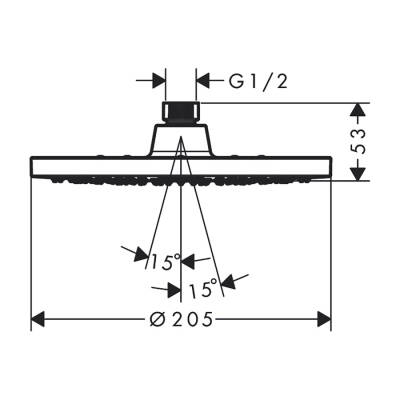 HansGrohe Vernis Blend Tepe Duşu 200 1Jet - 26271000 - HANSGROHE (1)