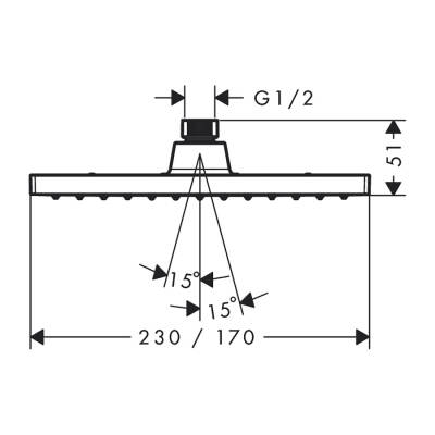 HansGrohe Vernis Shape Tepe Duşu 230 1Jet Green - 26094000 - HANSGROHE (1)