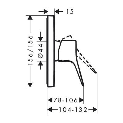 HansGrohe Vivenis Tek Kollu Duş Bataryası Ankastre Montaj - 75615000 - HANSGROHE (1)