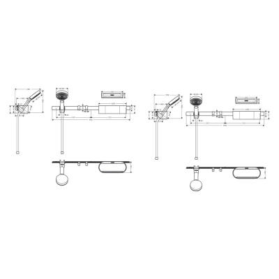 HansGrohe Wallstoris Set El Duşu 105 3Jet Activation Ecosmart, 70 Cm Duş Barı Ve Depolama Seti - 24291700 - HANSGROHE (1)