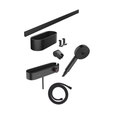 HansGrohe Wallstoris Set El Duşu 105 3Jet Ecosmart Activation, Termostat, 70 Cm Duş Barı Ve Depolama Seti - 24250670 - HANSGROHE