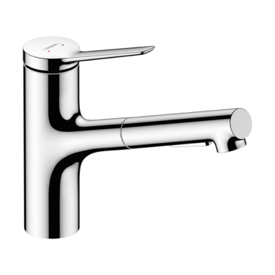HansGrohe Zesis M33 Tek Kollu Eviye Bataryası, 150, Eco, Çekilebilir El Duşu, 2Jet - 74810000 - HANSGROHE