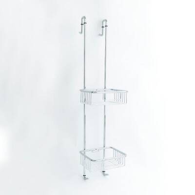 Hüppe İkili Butler Askılı Şampuanlık Parlak Gümüş - HÜPPE