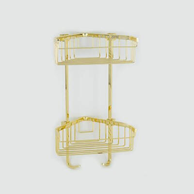 Hüppe İkili Deluxe Köşe Şampuanlık Altın Renk - HÜPPE (1)