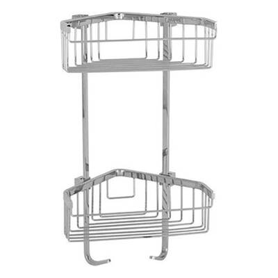 Hüppe İkili Deluxe Köşe Şampuanlık Parlak Gümüş - HÜPPE