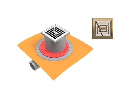 Hüppe Master X Yalıtımlı 10 x10 cm Parlak Altın Alttan - HÜPPE (2)
