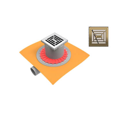 Hüppe Master X Yalıtımlı 10 x10 cm Parlak Altın Yandan - HÜPPE