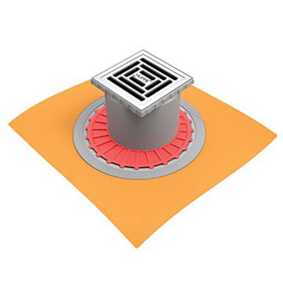 Hüppe Master X Yalıtımlı Noktasal Su Gideri 15 x 15 cm Mat Alttan - HÜPPE