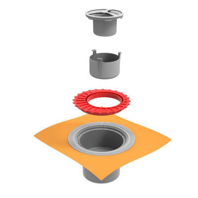 Hüppe Master X Yalıtımlı Noktasal Su Gideri 15 x 15 cm Mat Alttan - HÜPPE (1)