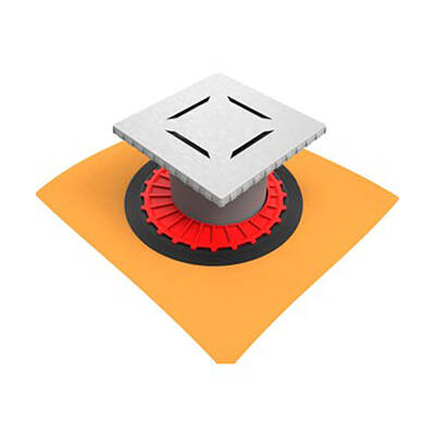 Hüppe Masters Yalıtımlı Noktasal Su Gideri 15 x 15 cm Mat Yandan - HÜPPE