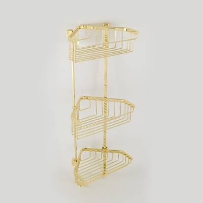 Hüppe Üçlü Deluxe Köşe Şampuanlık Altın Renk - HÜPPE (1)