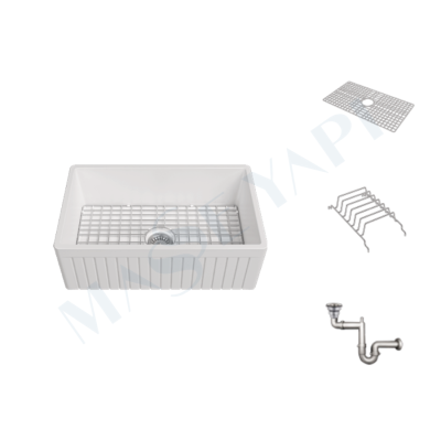 İSVEA Ledro Tek Hazneli 76 cm Eviye + Sifon + Izgara / SET - İSVEA