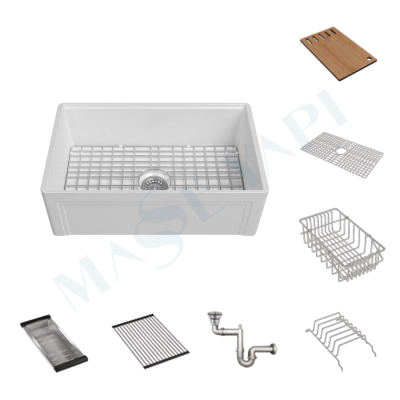 İSVEA Lugano Rim Tek Hazneli 76cm Eviye + Sifon + Izgara / SET - İSVEA