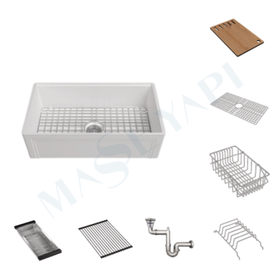 İSVEA Lugano Rim Tek Hazneli 84cm Eviye + Sifon + Izgara / SET - İSVEA