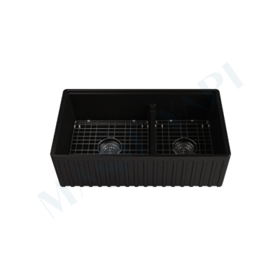 İSVEA Ravenna Çift Hazneli Eviye, 84 cm, Siyah - İSVEA