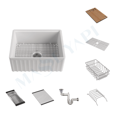 İSVEA Ravenna Tek Hazneli 61 cm Eviye + Sifon + Izgara / SET - İSVEA