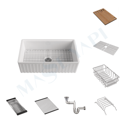 İSVEA Ravenna Tek Hazneli 84 cm Eviye + Sifon + Izgara / SET - İSVEA