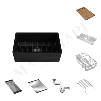 İSVEA Ravenna Tek Hazneli Eviye, 76 cm, Siyah - İSVEA