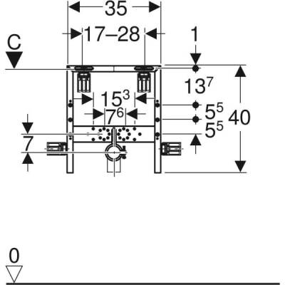 Lavabo için Geberit Kombifix elemanı, tezgah üstü batarya - GEBERİT (2)