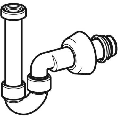 Lavabo için Geberit P tipi sifon, adaptör conta, yatay çıkış: d=40mm, G=1 1/4', Parlak krom - GEBERİT (1)