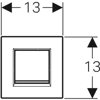 Pnömatik deşarj tetiklemeli Geberit pisuvar deşarj kontrolü, kumanda kapağı Tip 30: parlak krom kaplama, mat krom - GEBERİT (2)