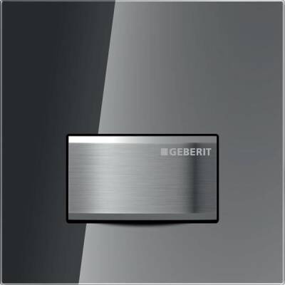 Pnömatik deşarj tetiklemeli Geberit pisuvar deşarj kontrolü, kumanda kapağı Tip 50: Füme cam - GEBERİT