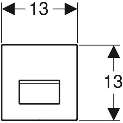 Pnömatik deşarj tetiklemeli Geberit pisuvar deşarj kontrolü, kumanda kapağı Tip 50, kişiye özel: Müşteriye özel - GEBERİT (2)