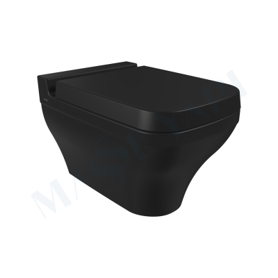 Scala Asma Klozet -Mat Siyah Set ( Kapak Dahil ) - BOCCHI