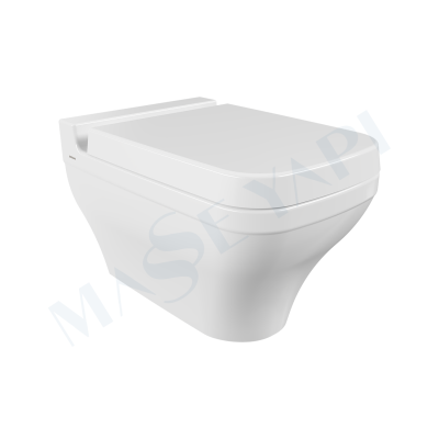 Scala Asma Klozet -Parlak Beyaz Set ( Kapak Dahil ) - BOCCHI