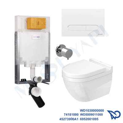 Starck 3 Rimless® Asma Klozet Seti + Duravit Gömme Rezervuar Seti - DURAVİT