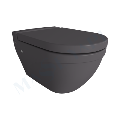 Taormina Arch Asma Klozet - Mat Antrasit Set ( Kapak Dahil) - BOCCHI