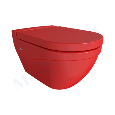 Taormina Arch Asma Klozet - Parlak Kirmizi Set ( Kapak Dahil) - BOCCHI