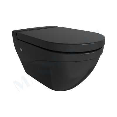 Taormina Arch Asma Klozet - Parlak Siyah Set ( Kapak Dahil) - BOCCHI