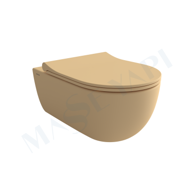 V-Tondo Rimless Asma Klozet - Mat Kaşmir Set (Kapak Dahil ) - BOCCHI